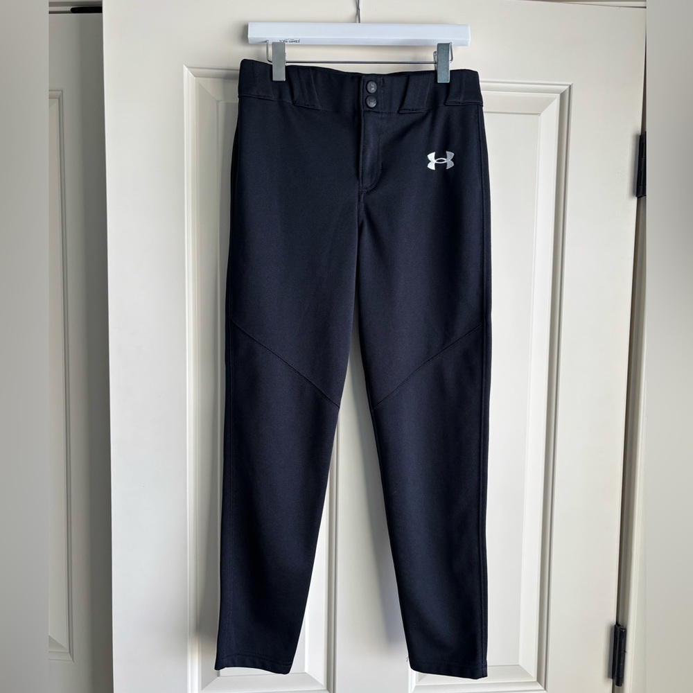 Under Armour Black Baseball Pants with Belt